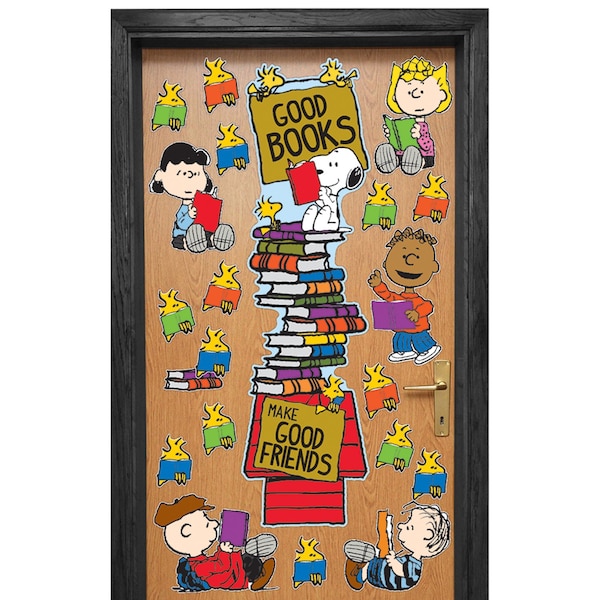 Peanuts® Reading All-In-One Door Decor Kit, 32 Pieces, PK3